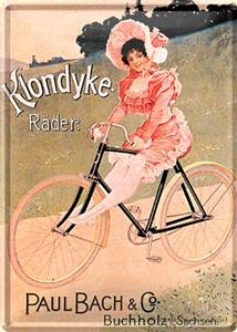 Blechpostkarte: Klondyke Fahrrad