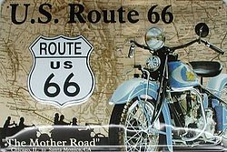 Blechschild: Route 66