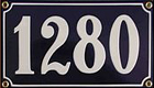 Hausnummernschild mit 4 Ziffern