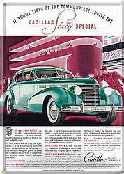 Blechpostkarte: Cadillac Sixty Special