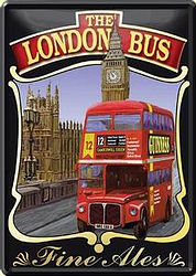 Blechpostkarte: The London Bus