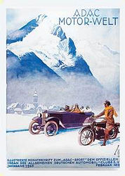 Blechschild: ADAC Motorwelt - Motiv von 1925