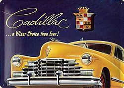 Blechschild: Cadillac